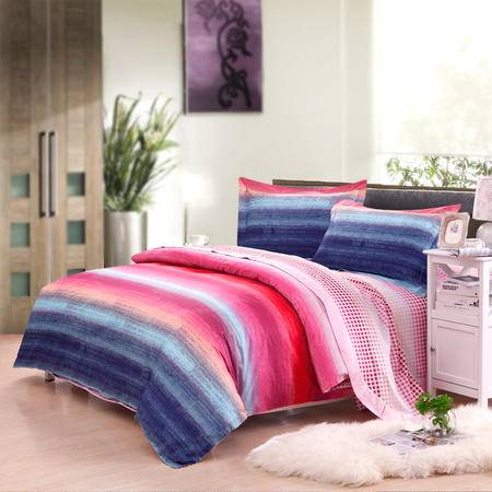 藍(lán)絲羽家紡 全棉活性印花四件套1.8 斑斕旋律